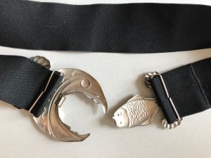 Vintage Belt with Fabulous Fish Buckle