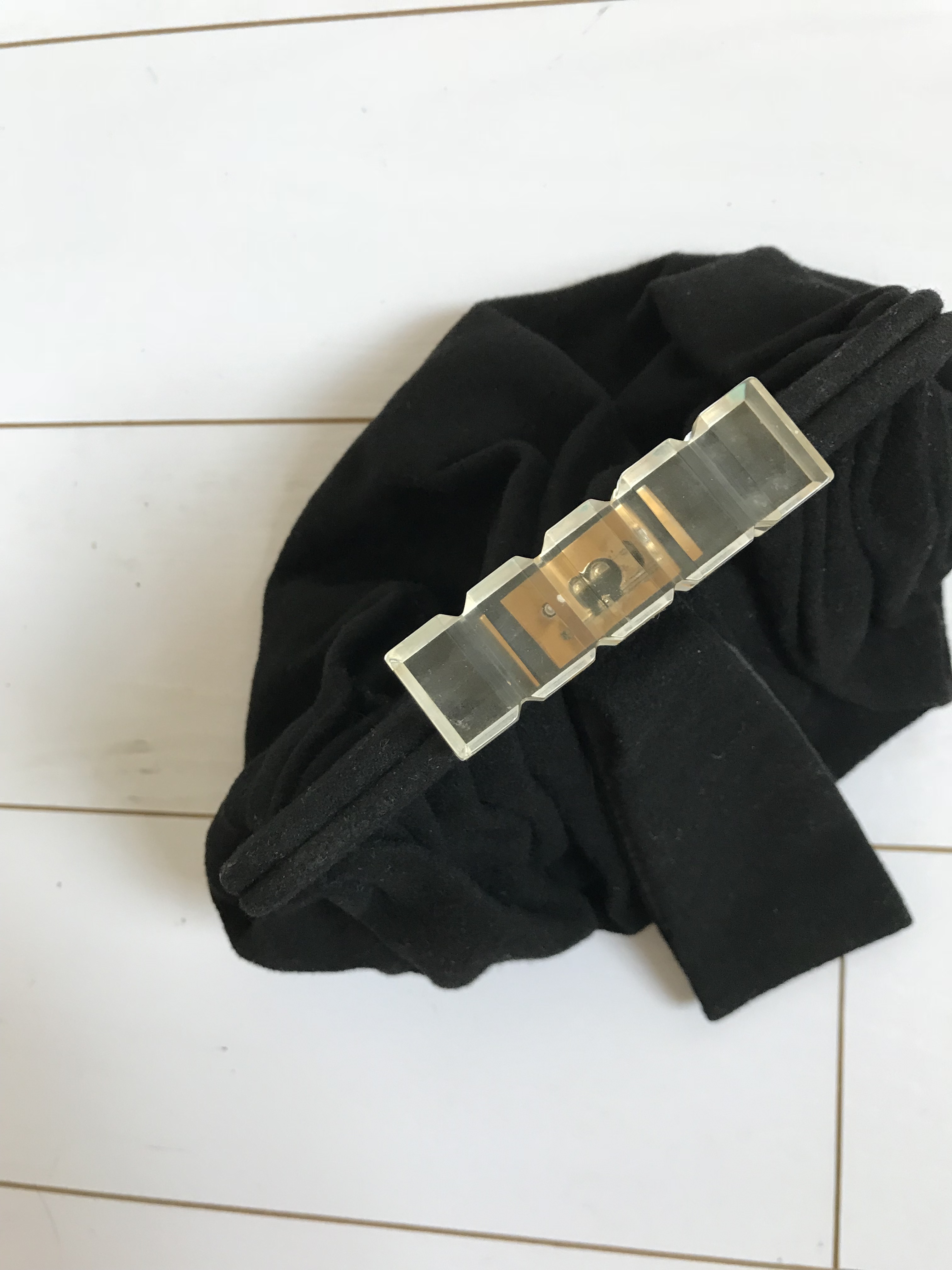 Fourties Purse in Black Resin Clasp