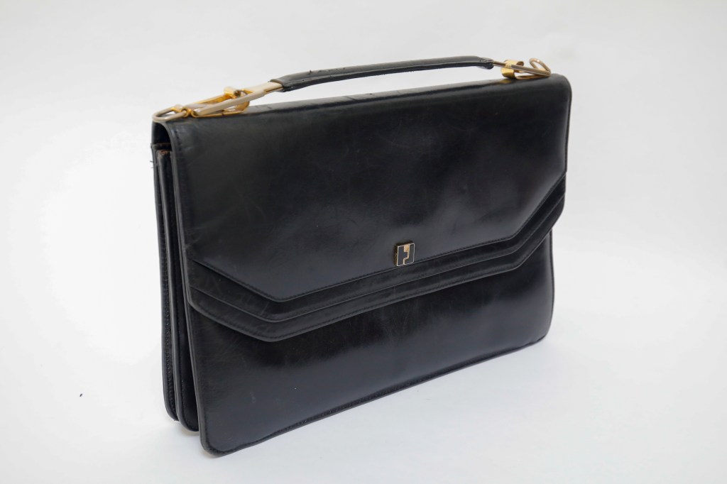 Ted Lapidus black leather bag