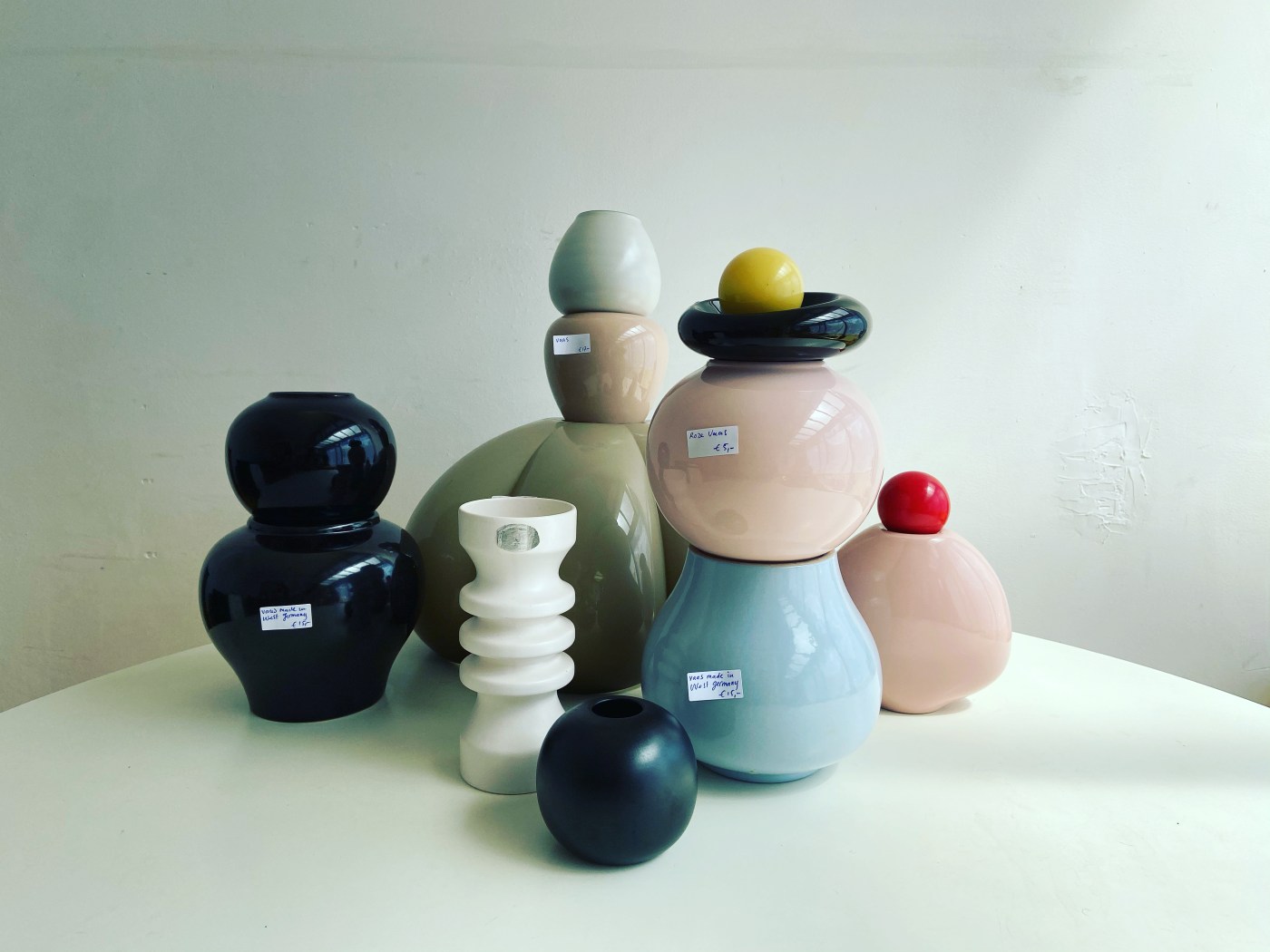 vintage gekleurd keramiek