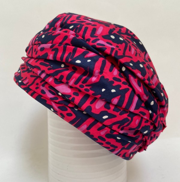 Mod colorful ladies turban hat 1960s
