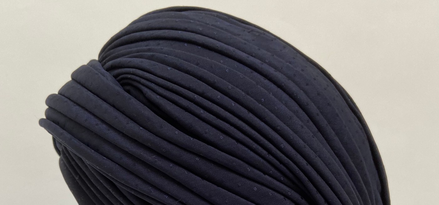 Turban hat in Navy Blue Original 1960s vintage