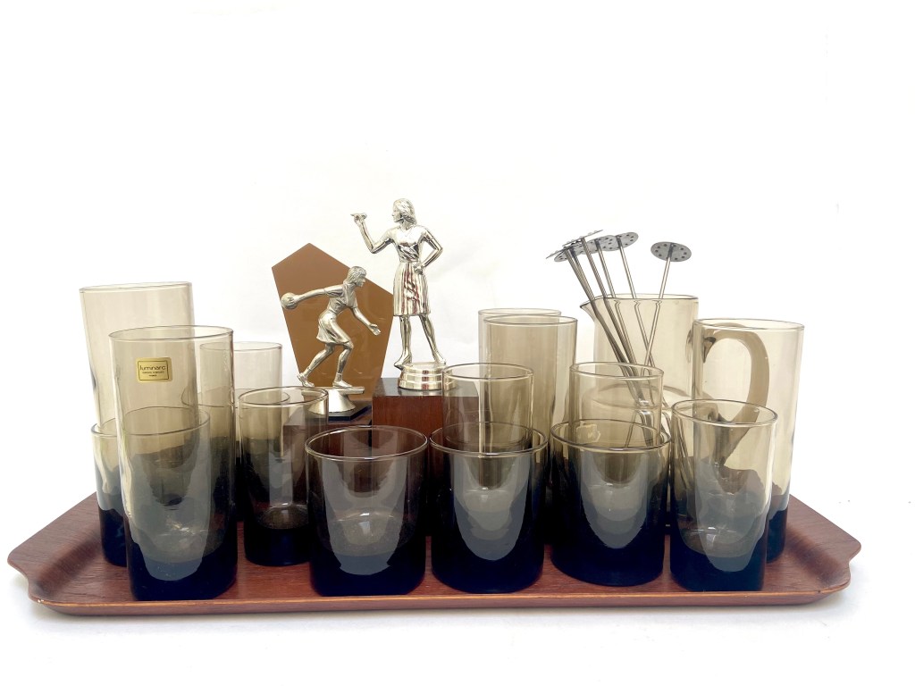 "Sports" set with smoked glass Luminarc France with styling