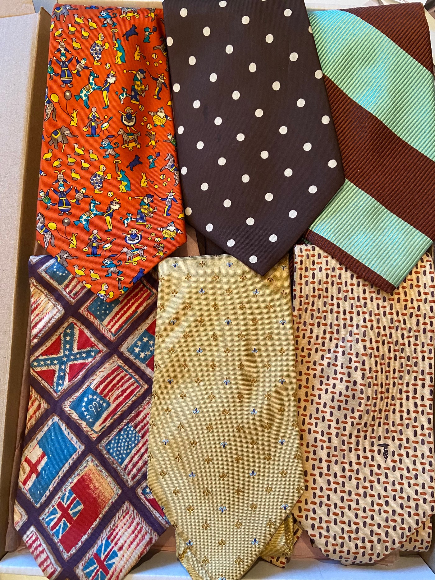 vintage zijde stropdassen