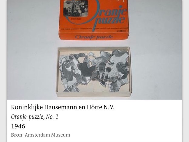 Oranje puzzel nummer 1 uit 1946