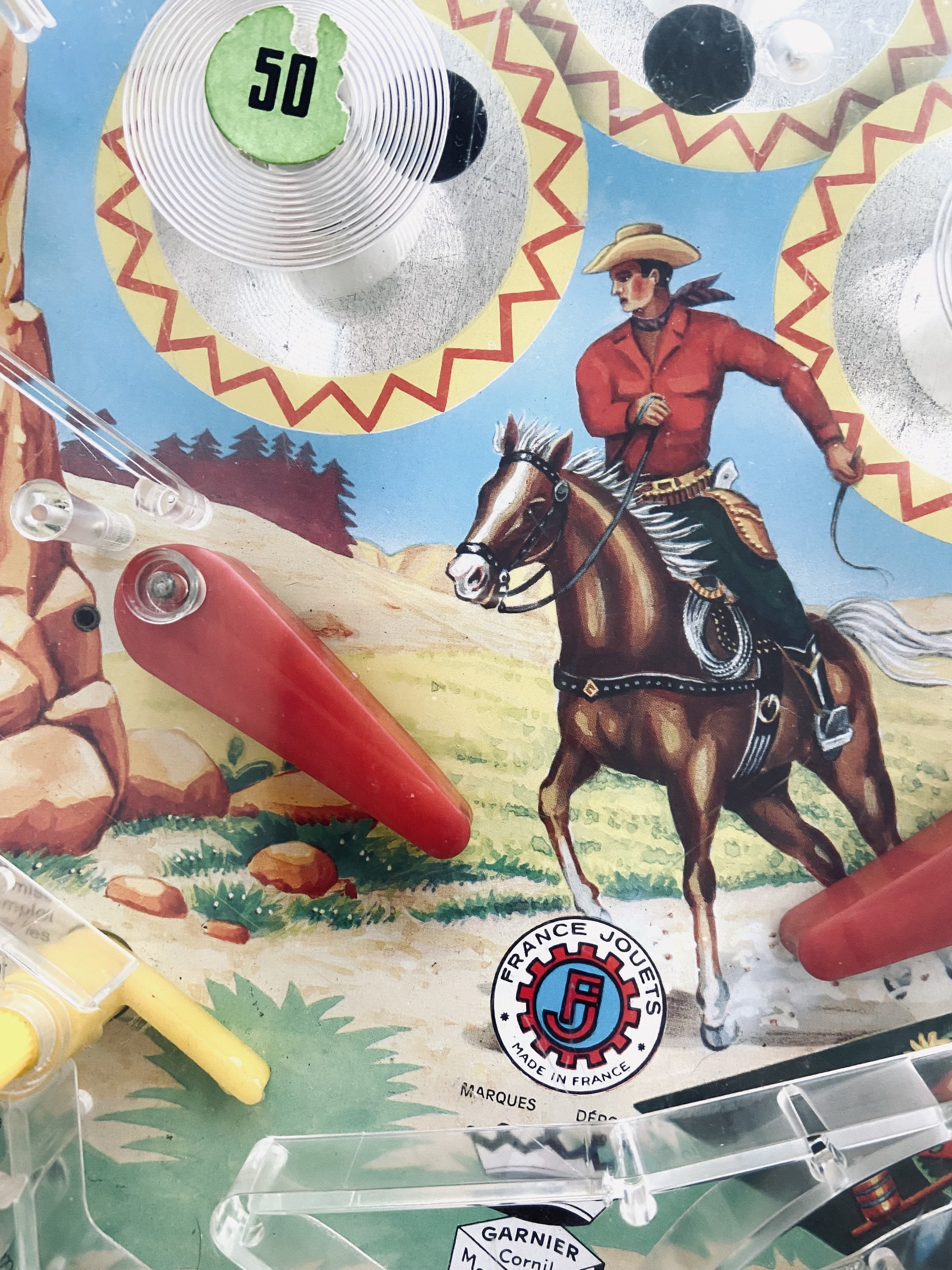 Speelgoed tafel flipperkast uit de jaren 60