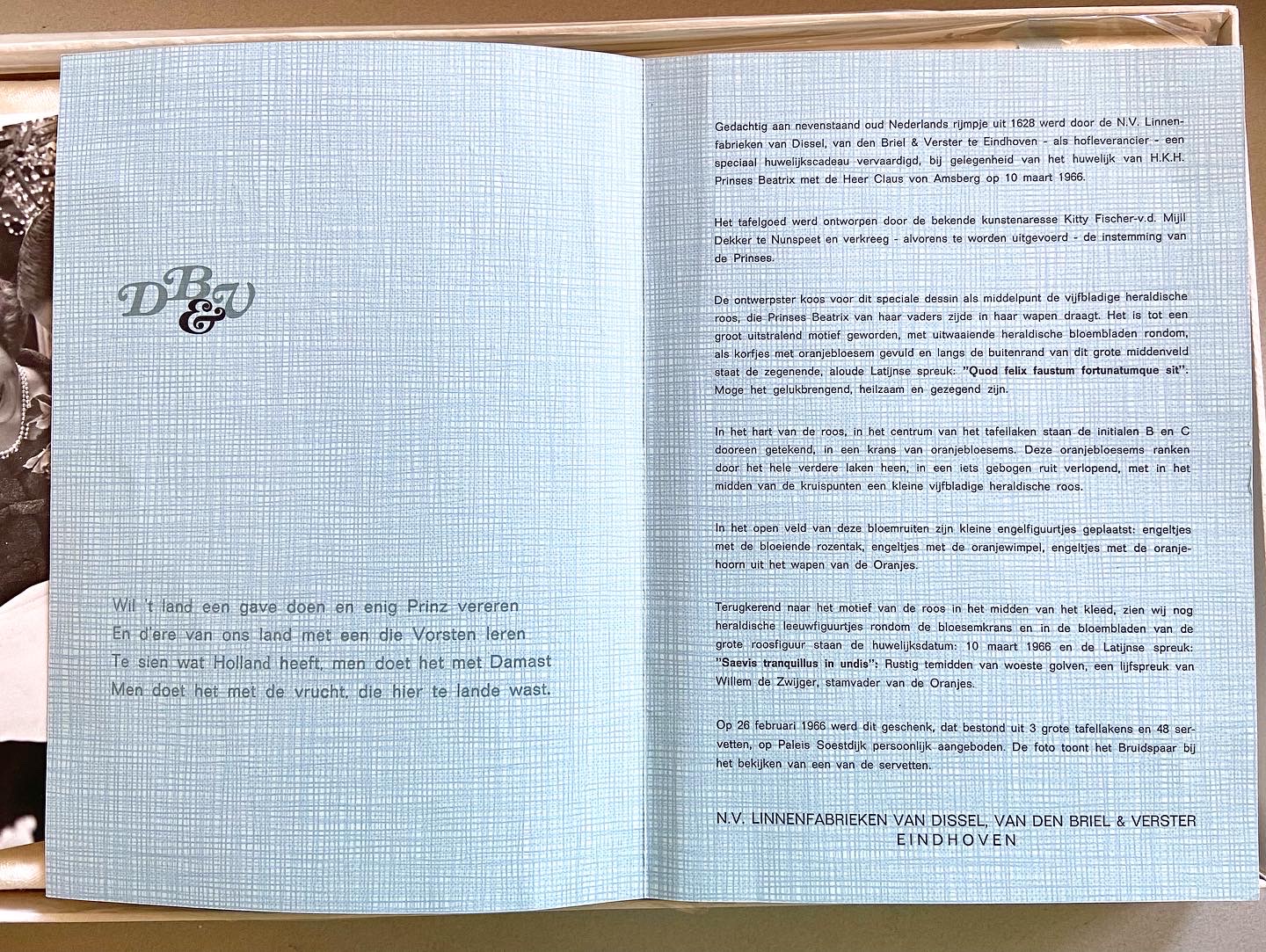 Koninklijk damast huwelijk prinses beatrix