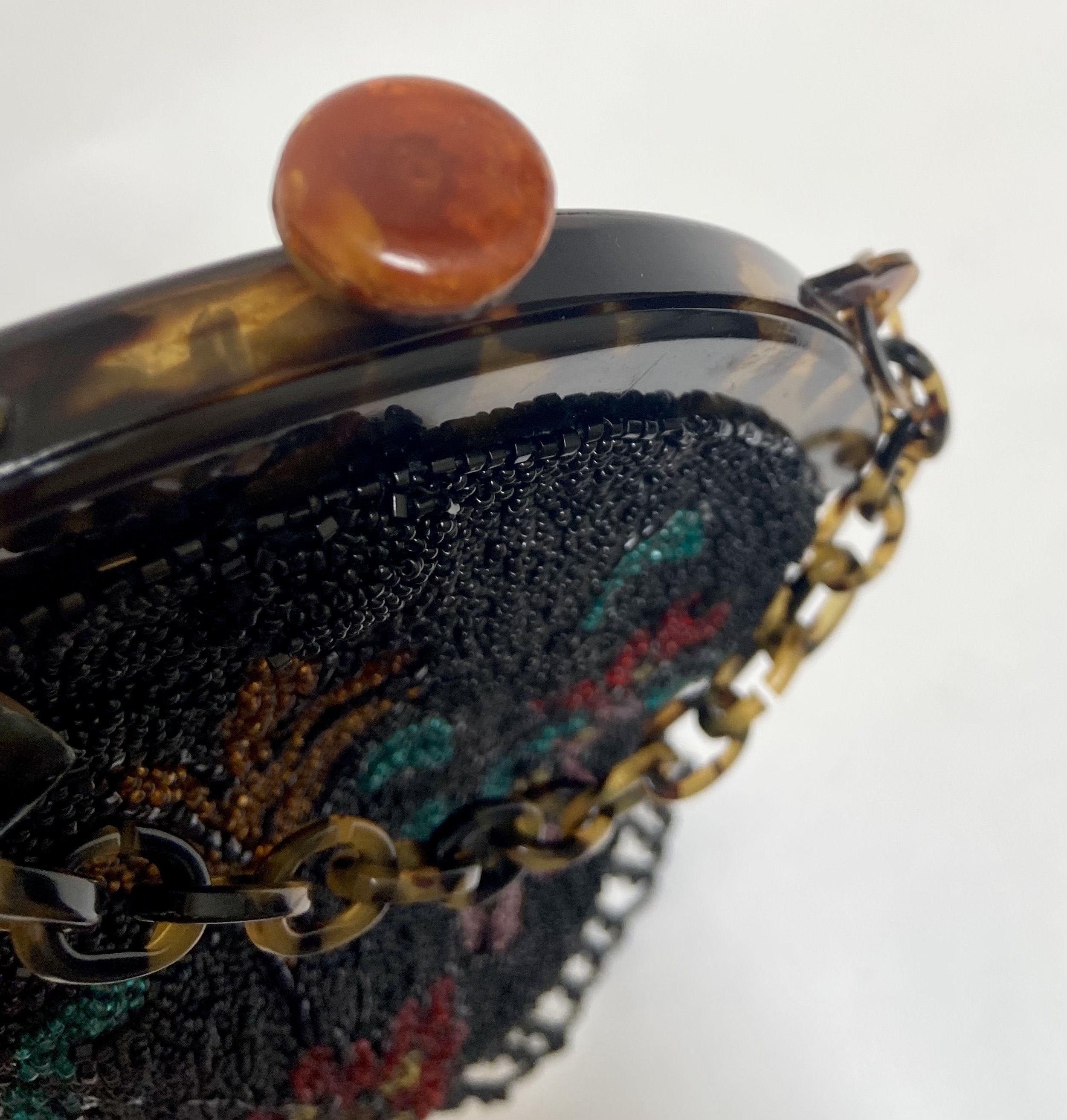 Antiek Flapperbag tasje van glaskraaltjes