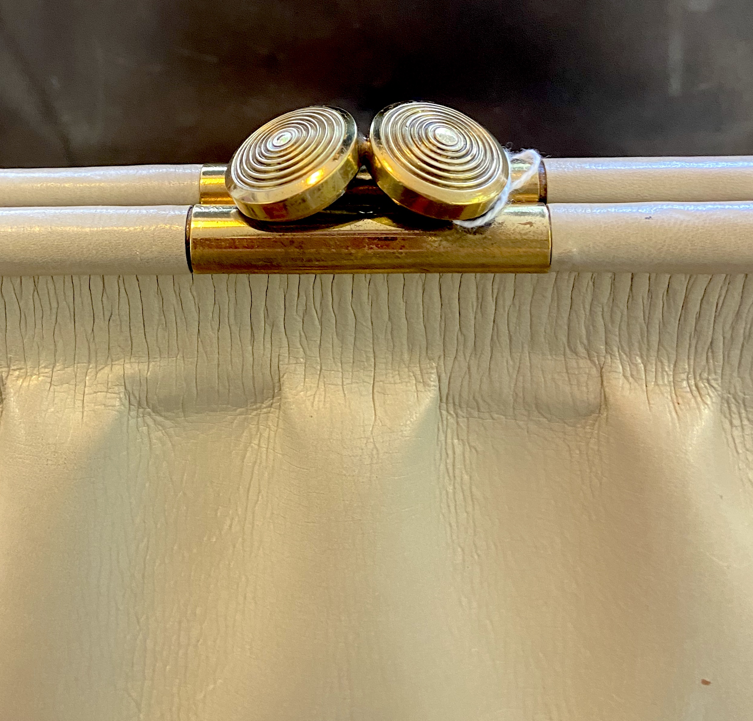 1930s clutch grijs leer friperiejansen