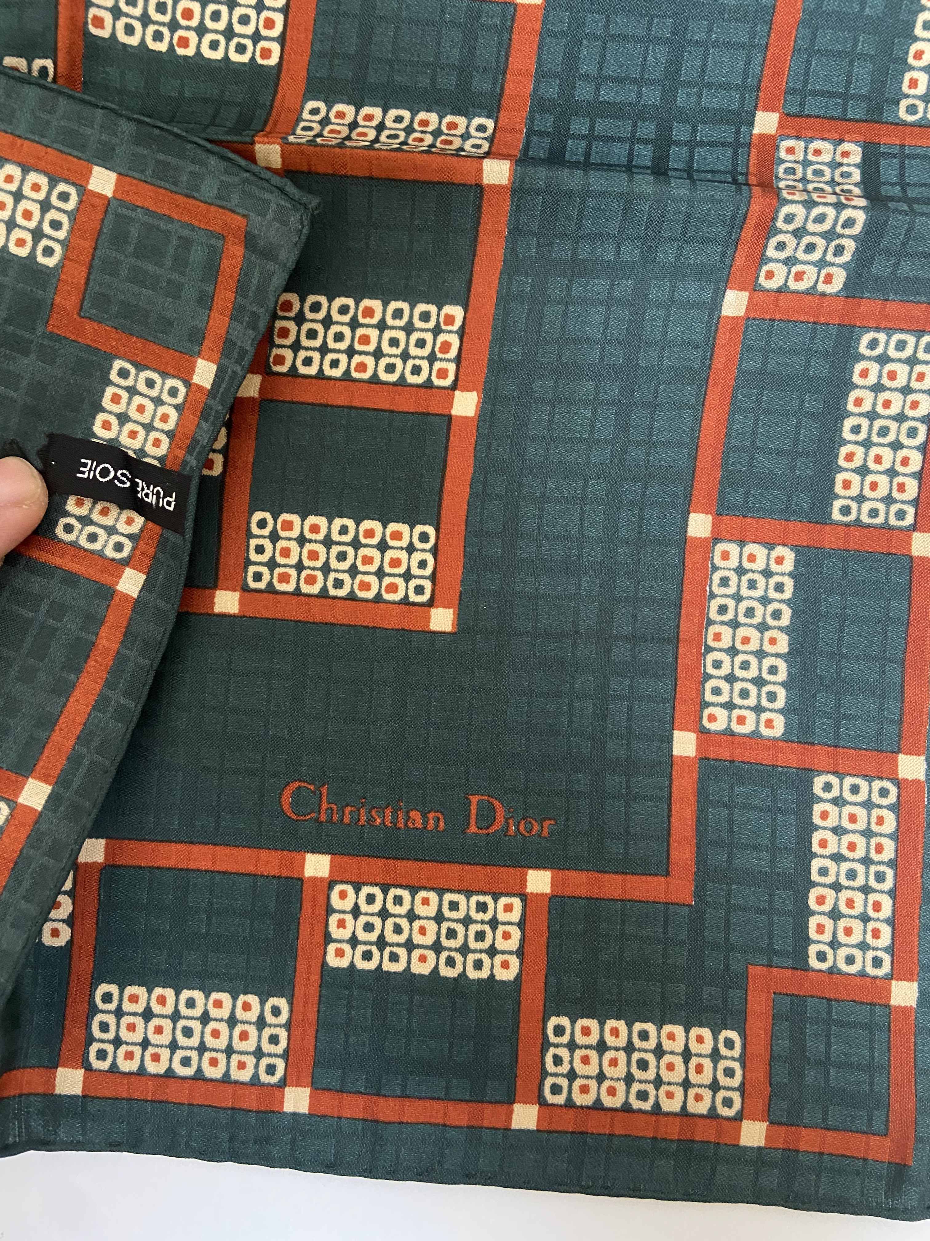 dior zakdoeken vintage zijde