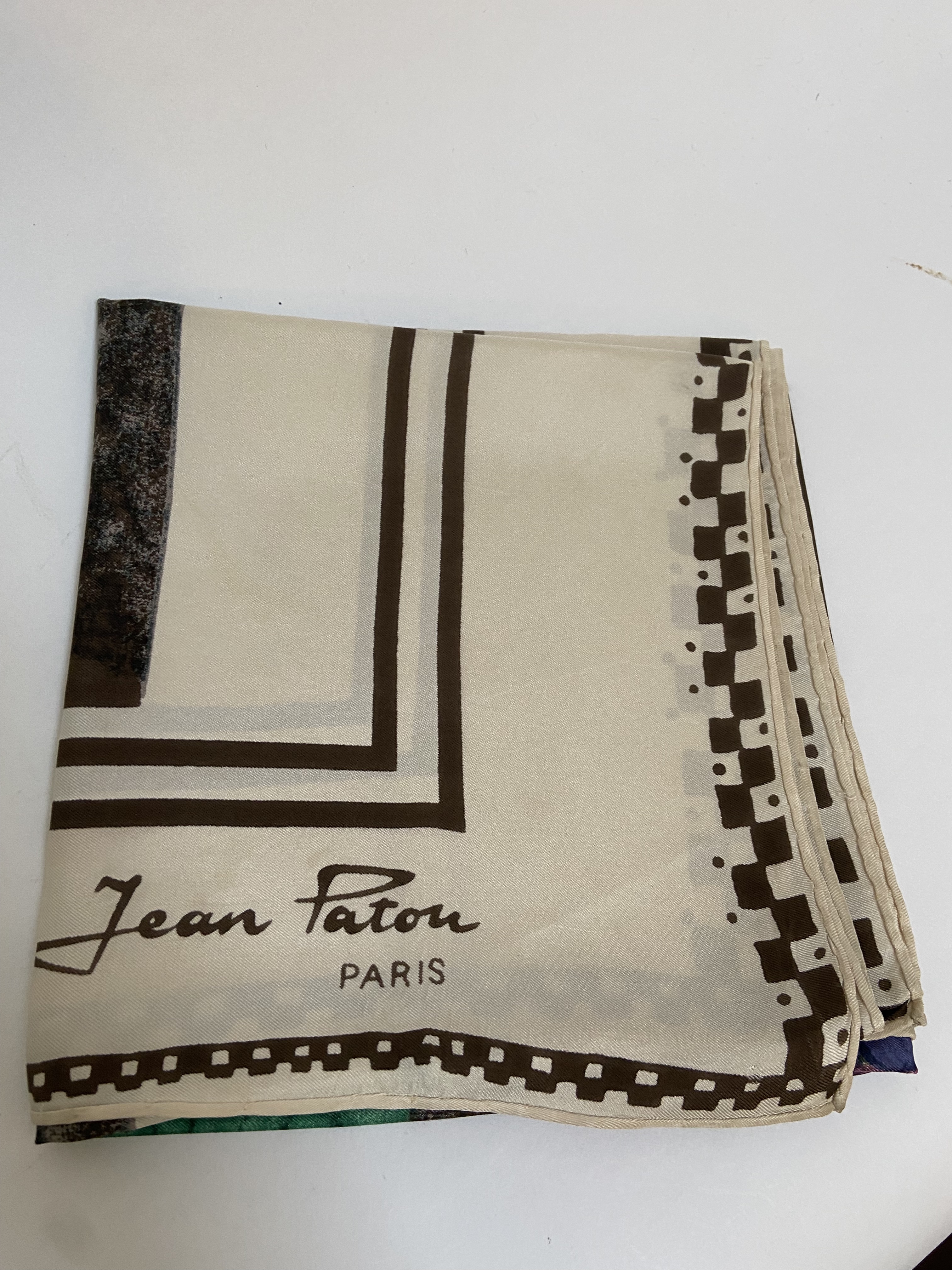jean patou silk scarf 1970s