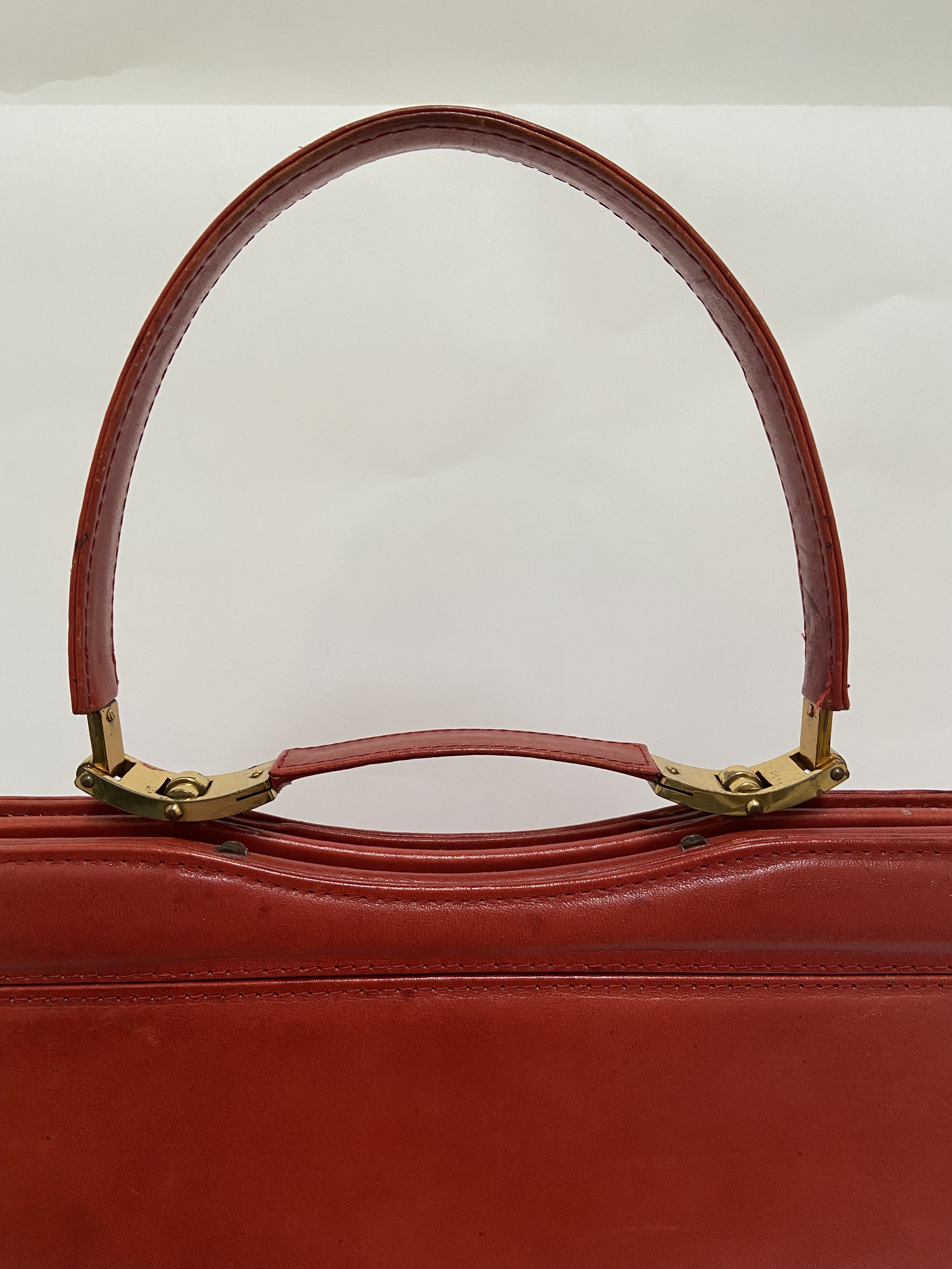 tretsom handtas leer vintage