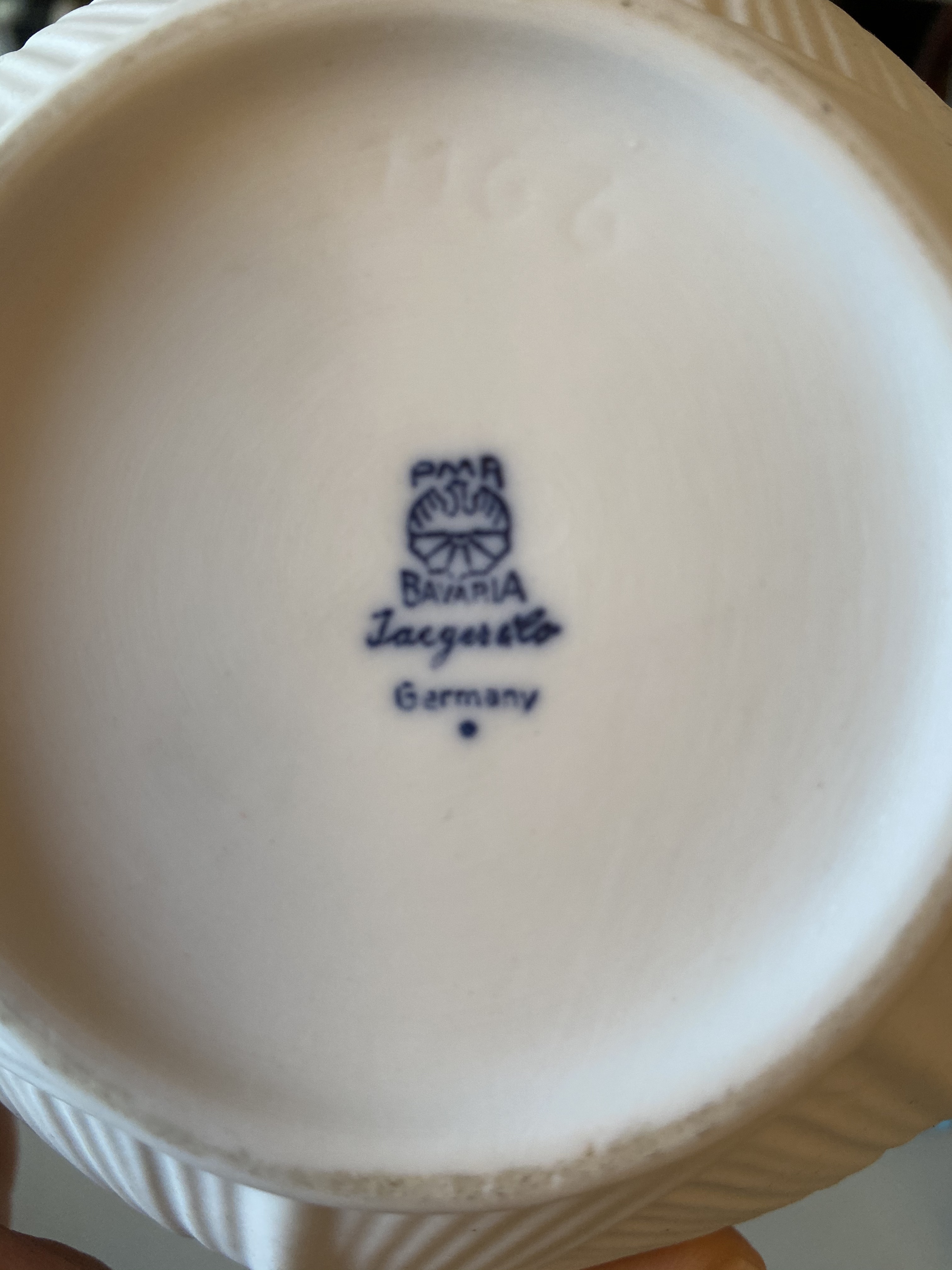 jaeger vintage witte biscuit vaas