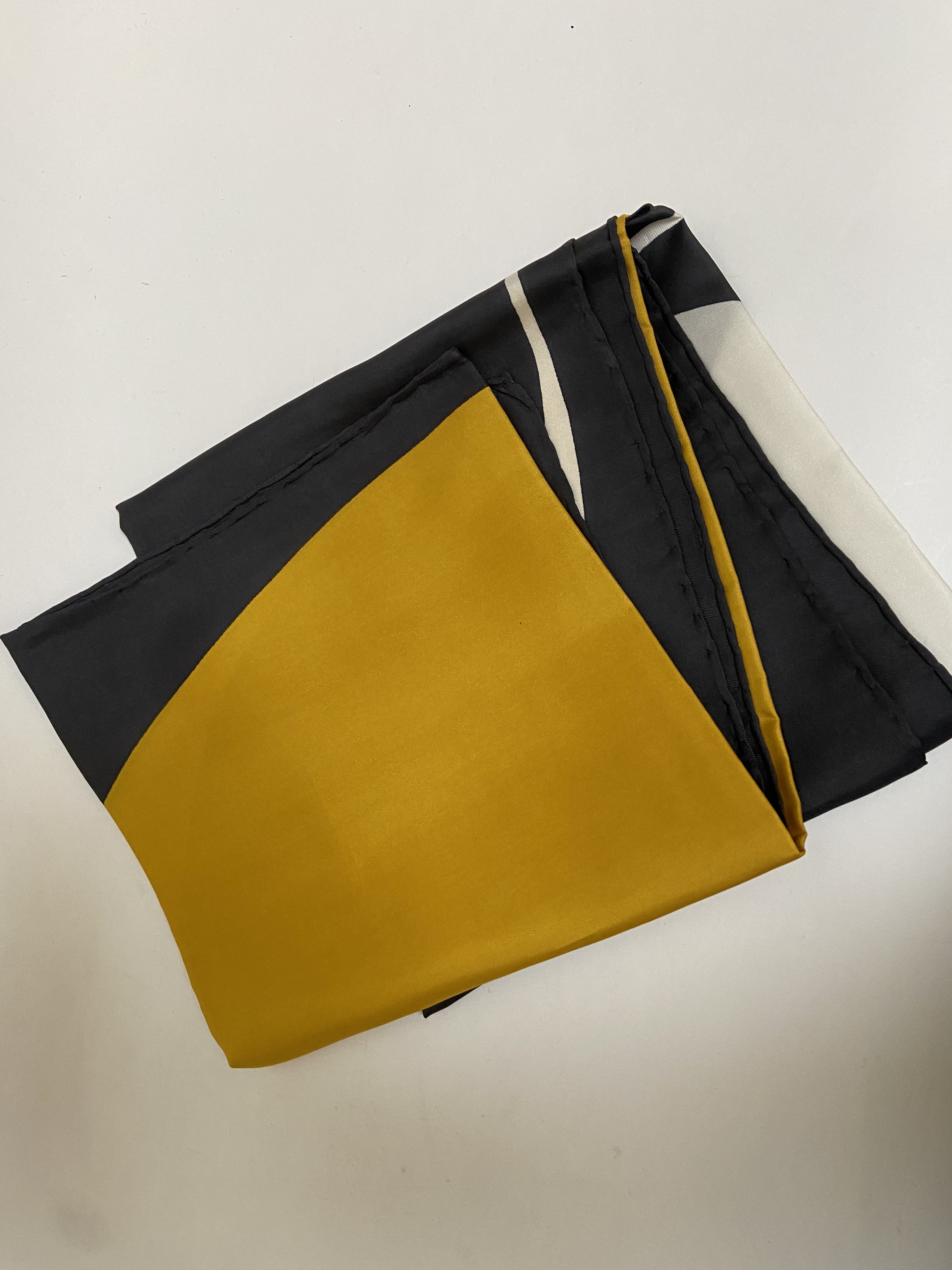 Zijde sjaal 1960s vintage geometrische cirkel print