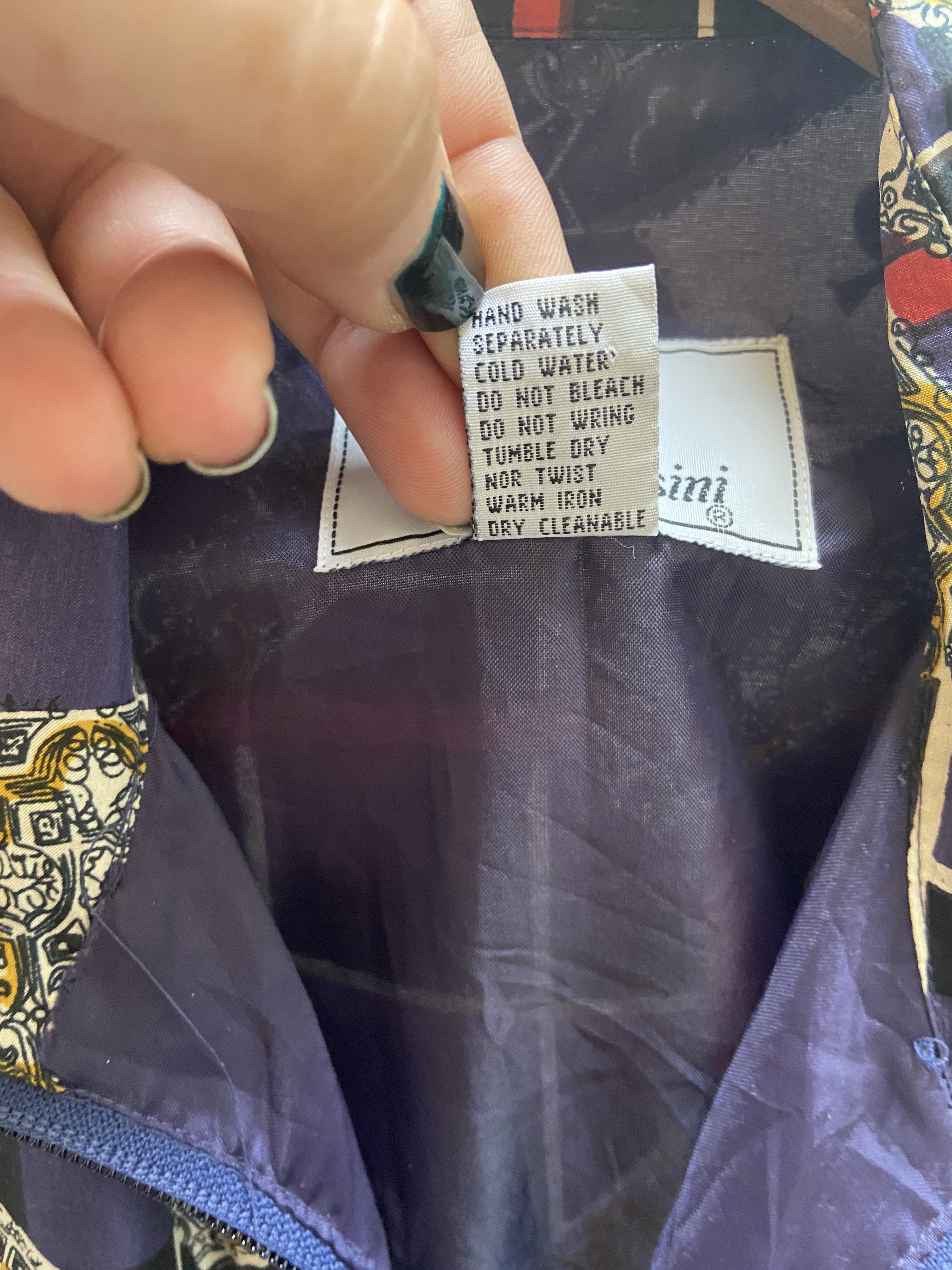 Zijde jasje met speelkaarten print van Oleg Cassini