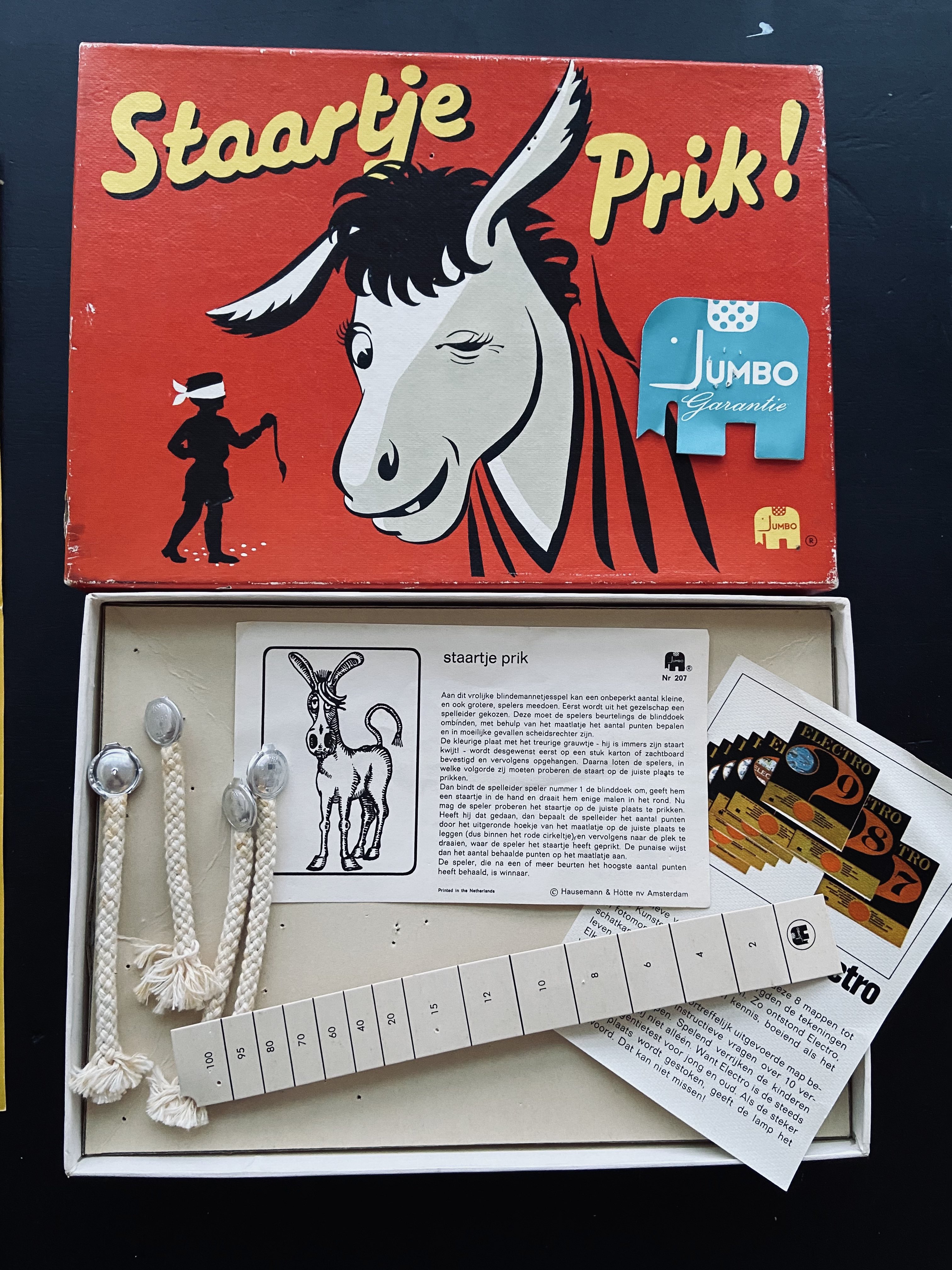 Staartje Prik kinderspelletje jaren zeventig