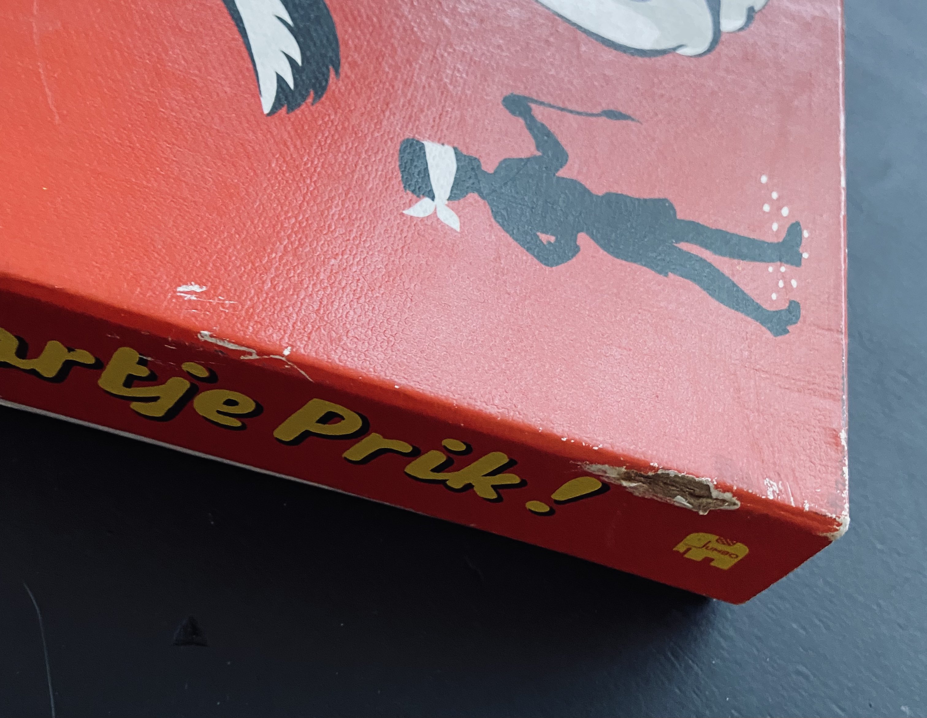 Staartje Prik doos kinderspelletje jaren zeventig