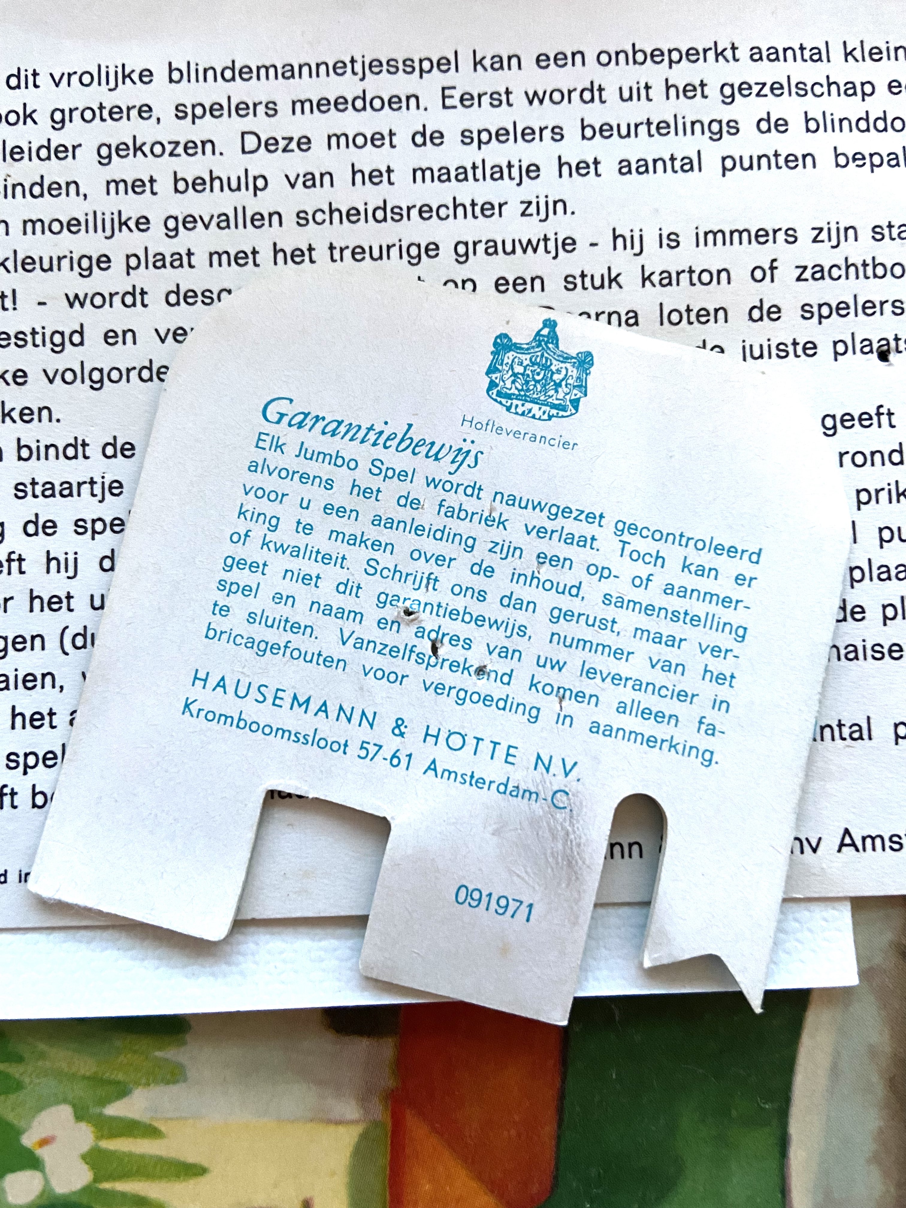 Staartje Prik garantiebewijs