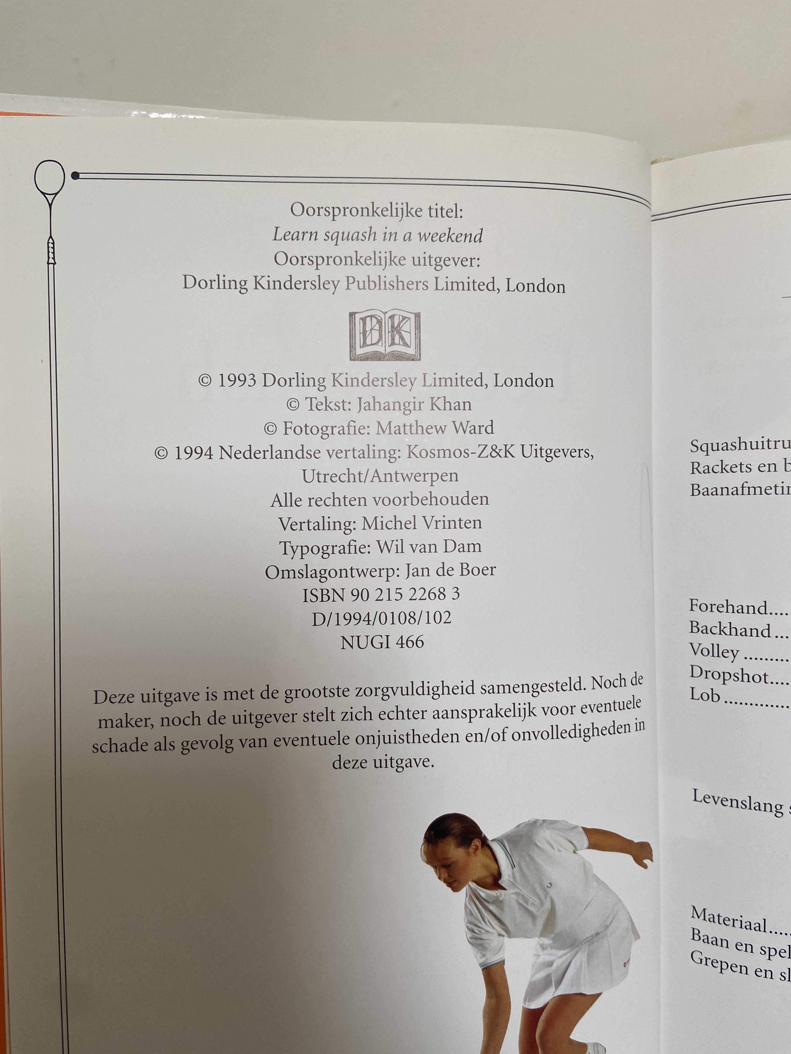 leer squash boek boek uit 1993
