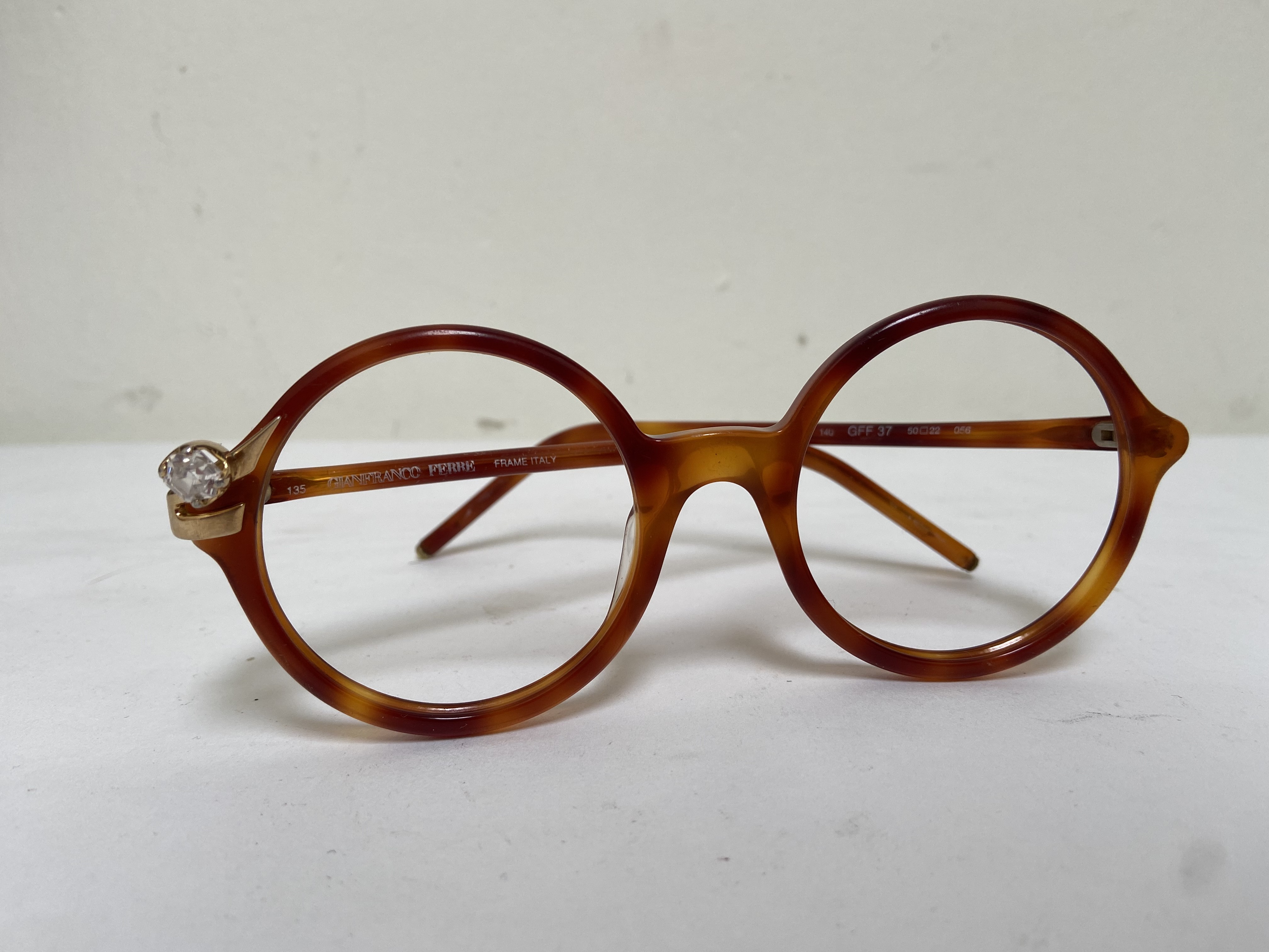 Gianfranco Ferré vintage ronde bril diamant