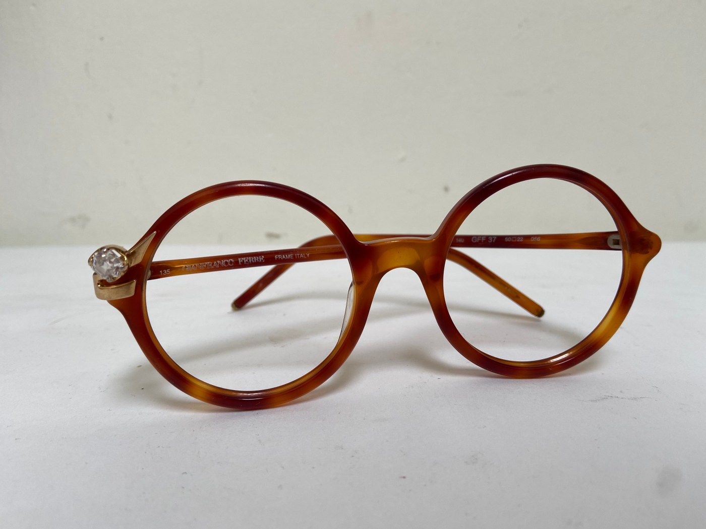 Gianfranco Ferré vintage ronde bril diamant